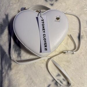 Stoney Clover Lane White Heart Crossbody Bag